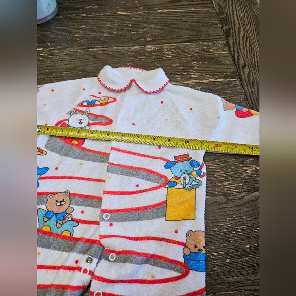 Vintage Baby Footie Pajamas 3-6 RARE CARNIVAL Theme unisex - Picture 2 of 8